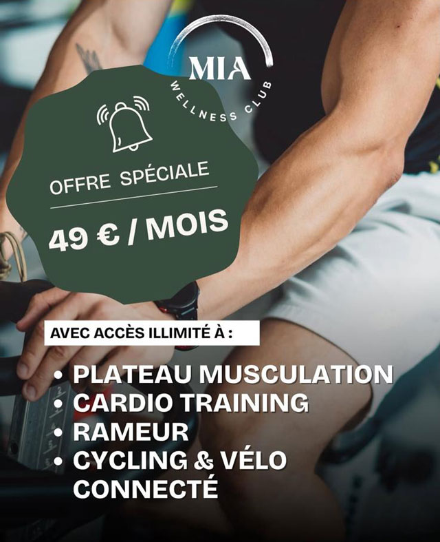 Abonnement 49 € Mia Wellness Club Bordeaux Caudéran